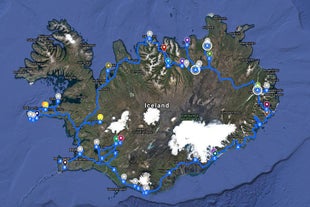 Map of 11 Day self-drive route