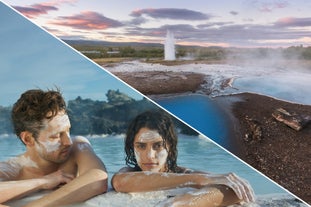 Cercle d'Or et Blue Lagoon avec Billet d'Entrée & Transfert A-R depuis Reykjavik